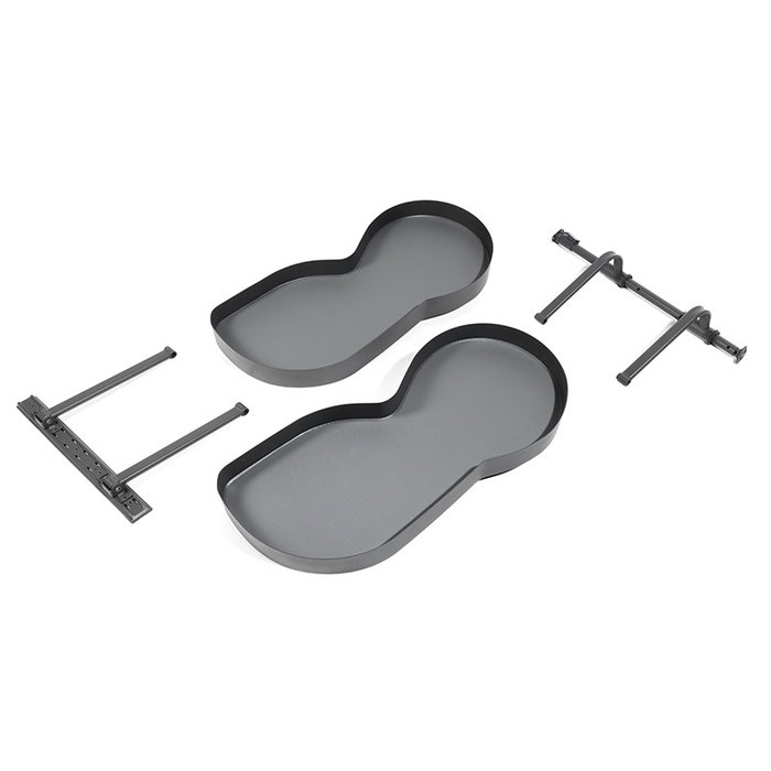 Herrajes Alk Extraíble Riñon Bacan Antracita - Poignée de tiroir, gauche ou droite, en acier anthracite, dimensions spécifiques