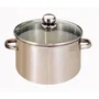 Baumalu Faitout en Inox 24 cm avec Couvercle Verre