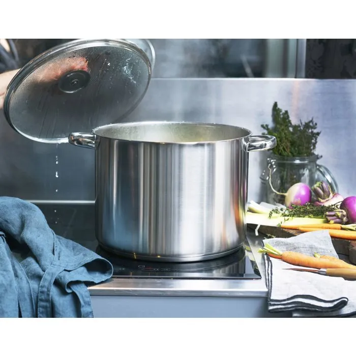 Baumalu Faitout en Inox 24 cm avec Couvercle Verre
