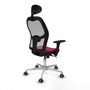 Piqueras y Crespo Chaise de Bureau avec Appui-tête 3D086G1 Bordeaux