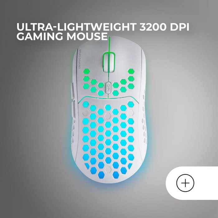 Pack Gaming Mars Gaming MCPWXWES Blanc Espagnol Qwerty (3 Unités)