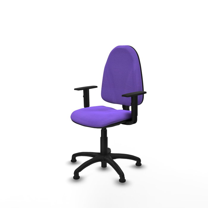 PIQUERAS Y CRESPO Chaise de bureau Algarra, tissu lilas, accoudoirs 1D