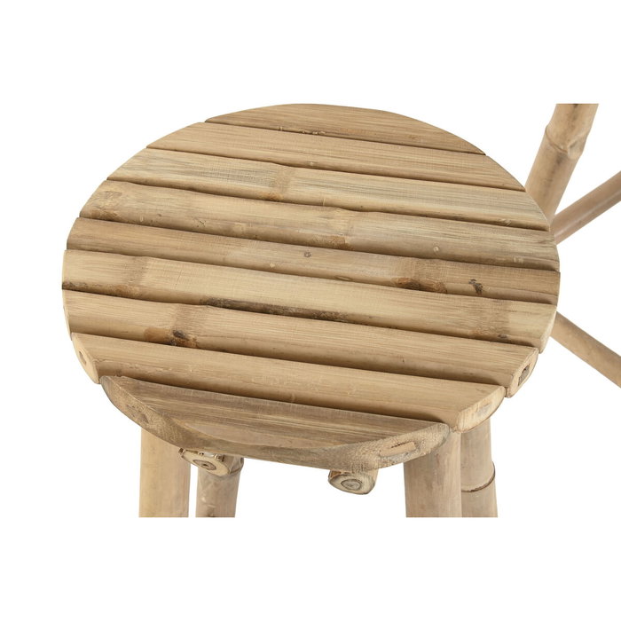 Ensemble Table + 2 Chaises Home ESPRIT Bambou 50 x 50 x 105 cm