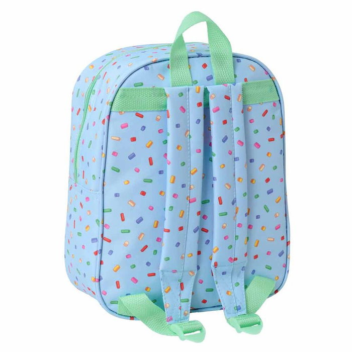 SAFTA Sac à dos d'école maternelle 27 cm Bluey 3D avec compartiment principal à fermeture éclair et poignée supérieure - 22 x 10 x 27 cm