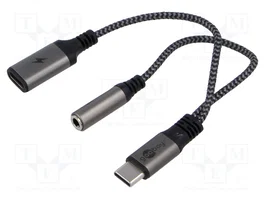 GOOBAY Câble Jack 3,5mm 3pin vers USB C, 0,15m