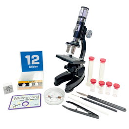Tachan Microscopio - Microscope pour Débutants avec Mallette de Transport, 100x à 900x Grossissements, Kit d'Apprentissage et de Recherche, 5 Langues