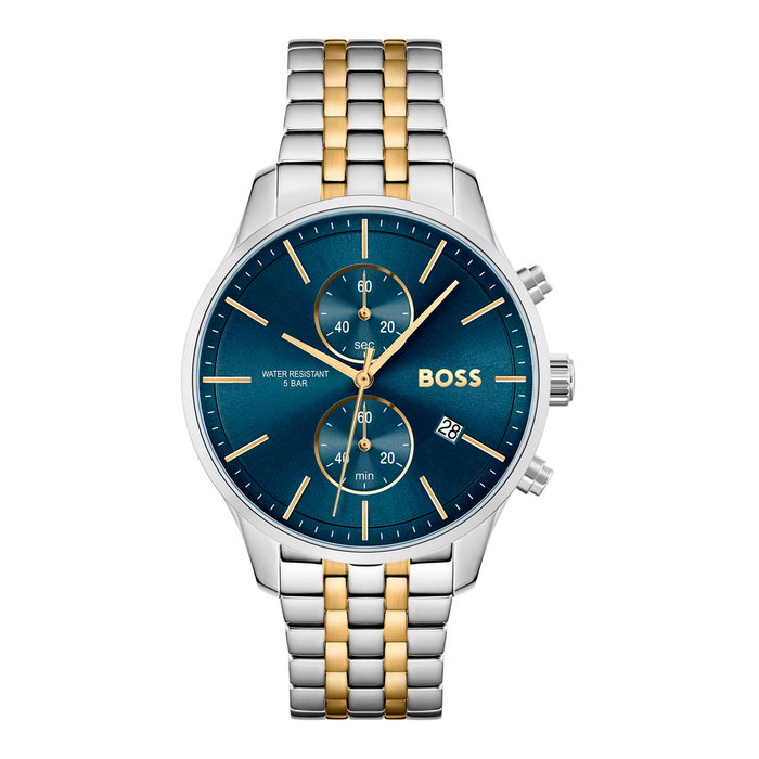 Boss 1513976 - Montre analogique pour homme avec cadran bleu Boss 1513976 - Montre analogique pour homme avec cadran bleu