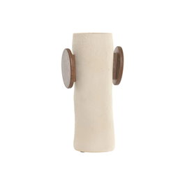Vase Home ESPRIT Marron Beige Bois de manguier Papier mâché