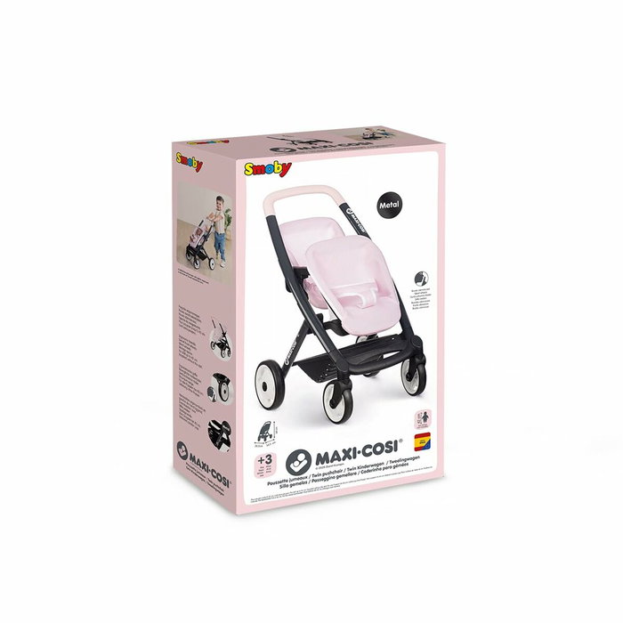 Smoby Maxi-Cosi Poussette Jumeaux Rose