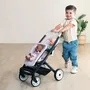 Smoby Poussette Jumeaux Maxi-Cosi Rose avec Roues Silencieuses et Multiples Réglages - Dès 3 Ans - Fabrication Espagnole