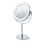 Beurer BS-69 Miroir cosmétique avec éclairage LED et 5 niveaux de grossissement - Chromé