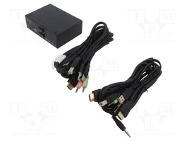 DIGITUS Commutateur KVM 4K UHD 2160p Noir