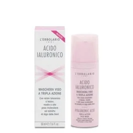 L'ERBOLARIO Acide Hyaluronique Masque Facial Triple Action 50ml - Soin Visage Lumineux et Fermeté