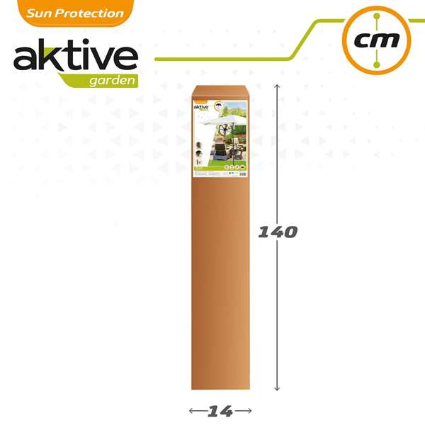 Aktive Parasol de jardin rond 270 cm avec cheminée et mât en aluminium de 3.8 cm, ombrelle pour terrasse Aktive Parasol de jardin rond 270 cm avec cheminée et mât en aluminium de 3.8 cm, ombrelle pour terrasse