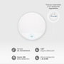 GSC Evolution Applique murale ronde LED Doko avec capteur de mouvement, 15W, 6000K, Blanc