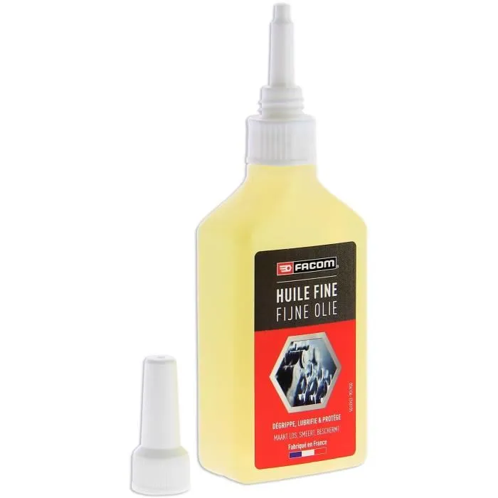 Facom - Huile fine lubrifiante dégrippante 125 ml pour mécanismes métalliques - Action anti-usure et pénétrante rapide Facom - Huile fine lubrifiante dégrippante 125 ml pour mécanismes métalliques - Action anti-usure et pénétrante rapide