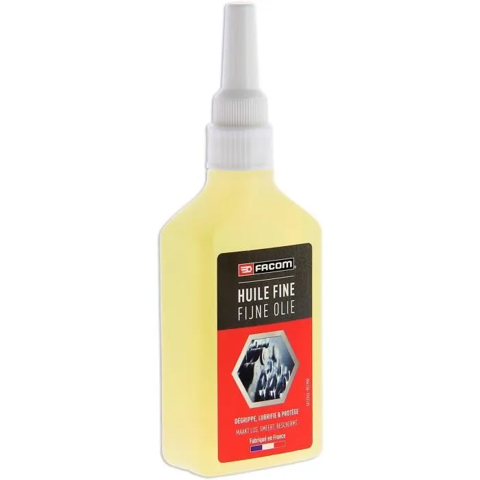 Facom - Huile fine lubrifiante dégrippante 125 ml pour mécanismes métalliques - Action anti-usure et pénétrante rapide Facom - Huile fine lubrifiante dégrippante 125 ml pour mécanismes métalliques - Action anti-usure et pénétrante rapide