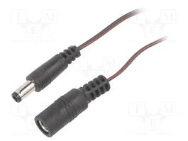 BQ CABLE Câble d'alimentation DC plat 3m, DC 5,5/2,5mm mâle/femelle
