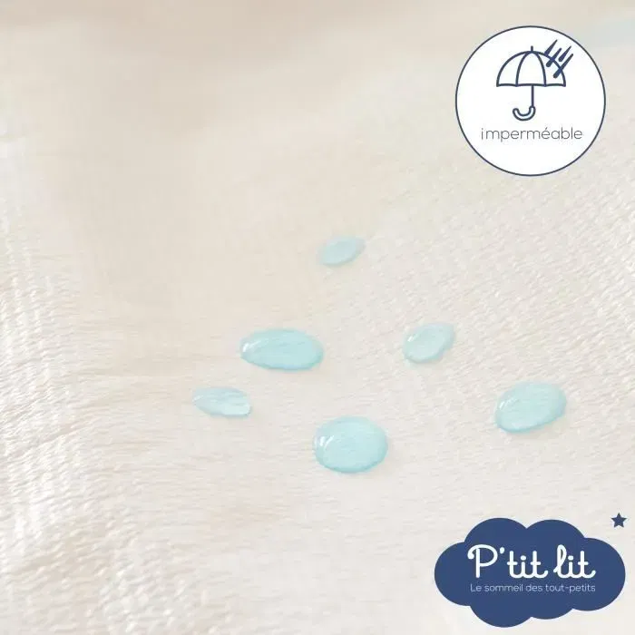 P'Tit Lit - Lot de 2 Protèges-Matelas Bébé Anti-Acariens et Imperméable, en Bouclette Coton 100%, pour Couffin, Nacelle, Landeau (40x80 cm) P'Tit Lit - Lot de 2 Protèges-Matelas Bébé Anti-Acariens et Imperméable, en Bouclette Coton 100%, pour Couffin, Nacelle, Landeau (40x80 cm)