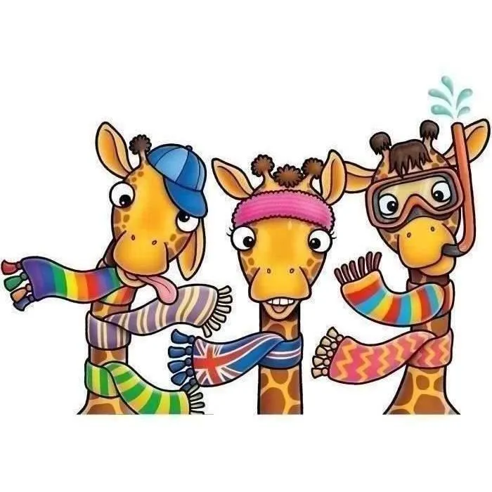 Orchard - Les girafes et leurs foulards colorés, jeu de société pour enfants avec cartes, dés, comptage et reconnaissance des couleurs