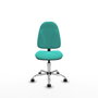 PIQUERAS Y CRESPO Chaise de bureau Algarra turquoise avec mécanisme de contact permanent et piètement chromé