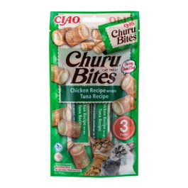 CHURU VET Cat Bites Recette au Thon, 3 Sticks de 10g