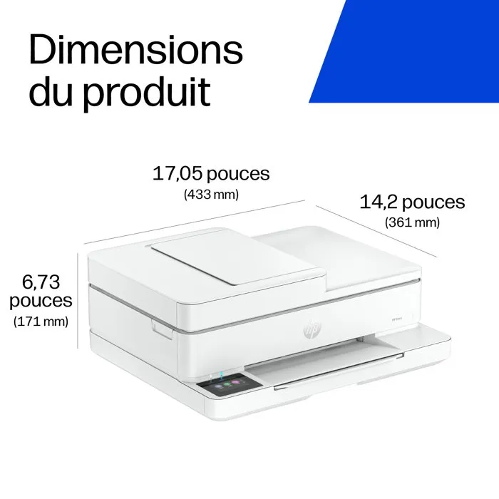 HP Envy 6530 Imprimante tout-en-un jet d'encre couleur avec copie et scan et recto verso automatique