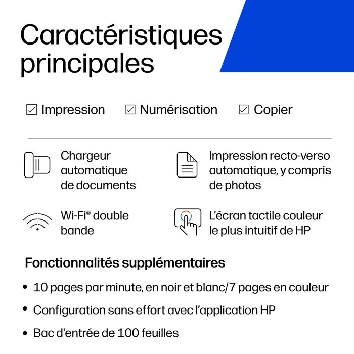 HP Envy 6530 Imprimante tout-en-un jet d'encre couleur avec copie et scan et recto verso automatique
