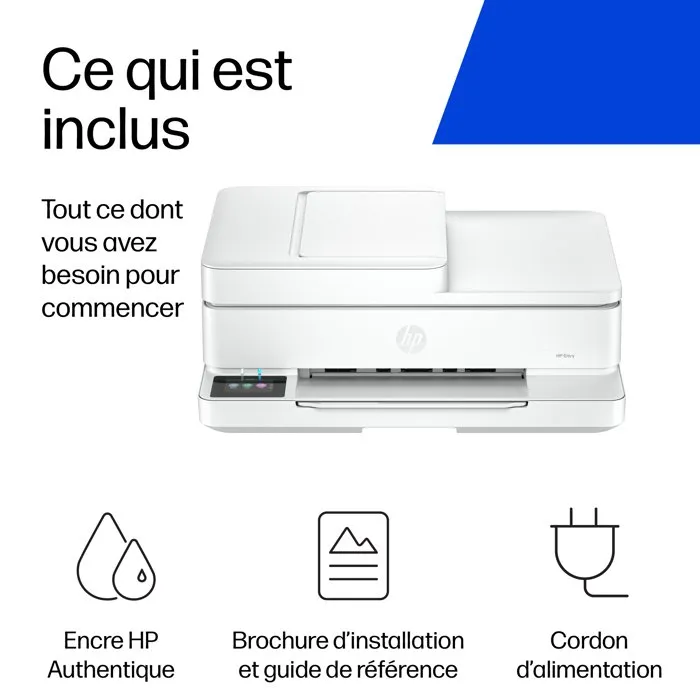 HP Envy 6530 Imprimante tout-en-un jet d'encre couleur avec copie et scan et recto verso automatique