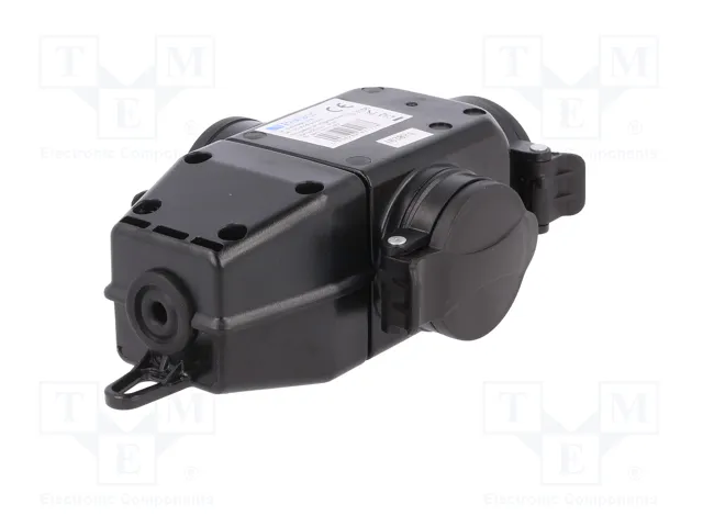 PAWBOL Socle de connecteur d'alimentation AC 2P+PE noir