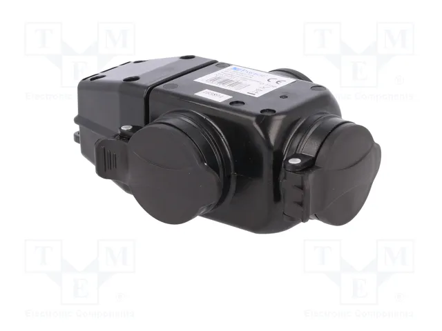 PAWBOL Socle de connecteur d'alimentation AC 2P+PE noir
