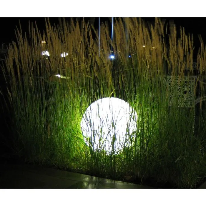Lumisky Bobby - Boule lumineuse LED pour extérieur et intérieur, blanc froid, 40 cm, culot E27, lampe design de jardin ou pour fêtes