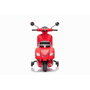 Vespa - Moto électrique pour enfant 12V rouge avec licence officielle Tachan - 2 batteries 6V, LED, USB/MP3, roues latérales - À partir de 3 ans