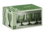 Vivalto Verre à Vin Rayures Vert 310 ml, 8,5x13,3x8,5 cm, en Verre (Set de 24)