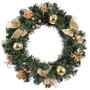 BigBuy Home Couronne de Noël Ananas Or et Vert
