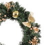 BigBuy Home Couronne de Noël Ananas Or et Vert