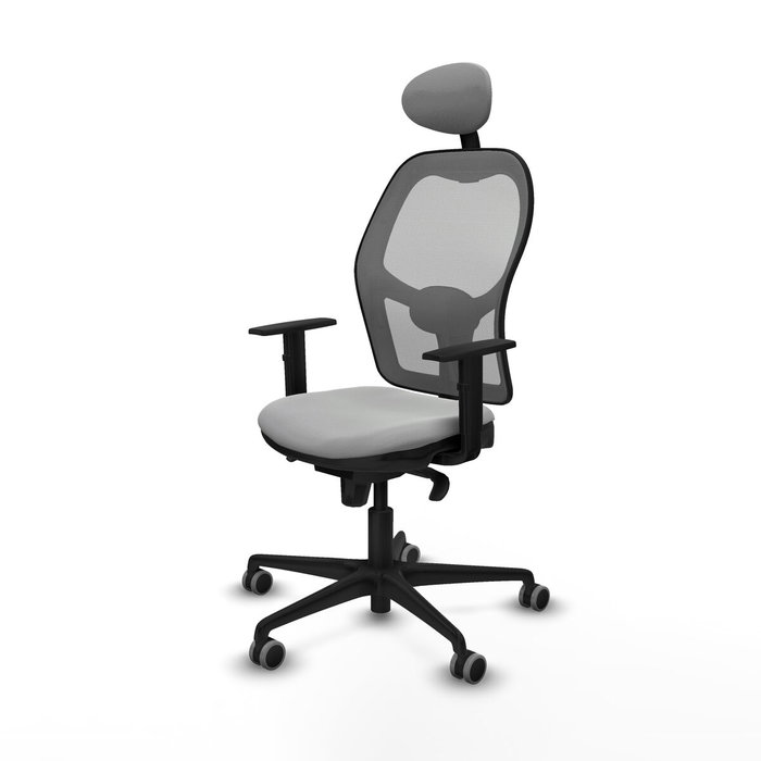 Piqueras y Crespo Chaise de Bureau avec Appui-tête 1D036G1 Gris clair Piqueras y Crespo Chaise de Bureau avec Appui-tête 1D036G1 Gris clair