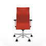 Piqueras Y Crespo Sillón Albacete Orange foncé avec mécanisme Sincro et base blanche