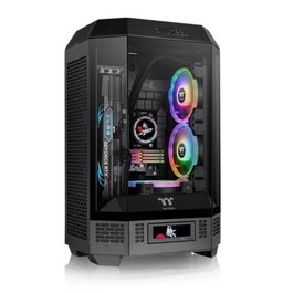 Thermaltake The Tower 300 Micro Tour PC Gaming Noir, Vitre Trempée, Micro-ATX, USB 3.2 Type-C
