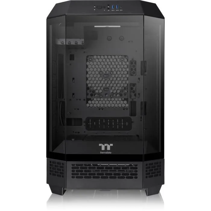 Thermaltake Boîtier PC The Tower 300 Noir - Mini Tour Micro-ATX - Support Radiateur 420 mm et 8 Ventilateurs - Sans Alimentation