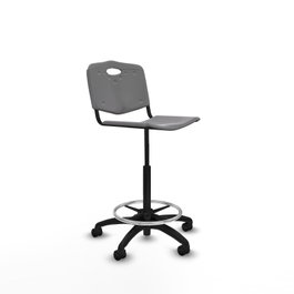 PIQUERAS Y CRESPO Tabouret Robledo Pivotant Gris Clair