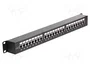 DELOCK Panneau de brassage RJ45 Cat 6, 24 ports, 19 pouces