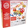 Heros Constructor Camion de pompiers en bois à construire, 155 pièces, modèles multiples, fabrication allemande, bois certifié FSC, jeu de construction pour enfant dès 5 ans