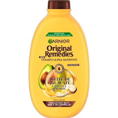 Garnier Original Remedies Shampoing Avocat et Karité 600 ml, Anti-Frisottis