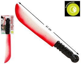 Atosa Machette Ensanglantée Halloween Luminescente 41 cm