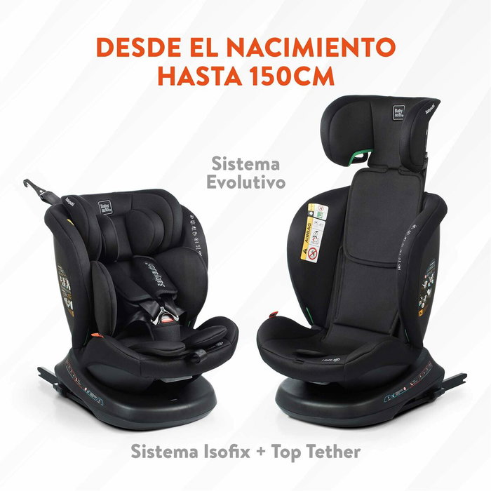Babyauto RODIA Siège auto pivotant 40-150 cm Noir Babyauto RODIA Siège auto pivotant 40-150 cm Noir