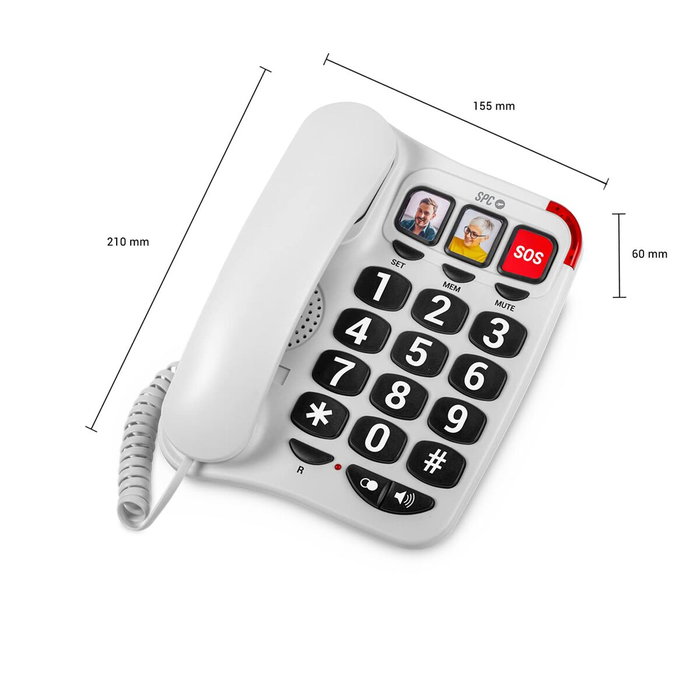 SPC 3295B Téléphone fixe Blanc