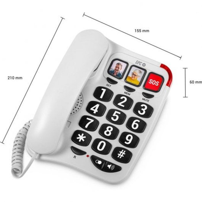 SPC 3295B Téléphone fixe Blanc