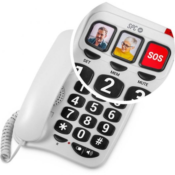 SPC 3295B Téléphone fixe Blanc