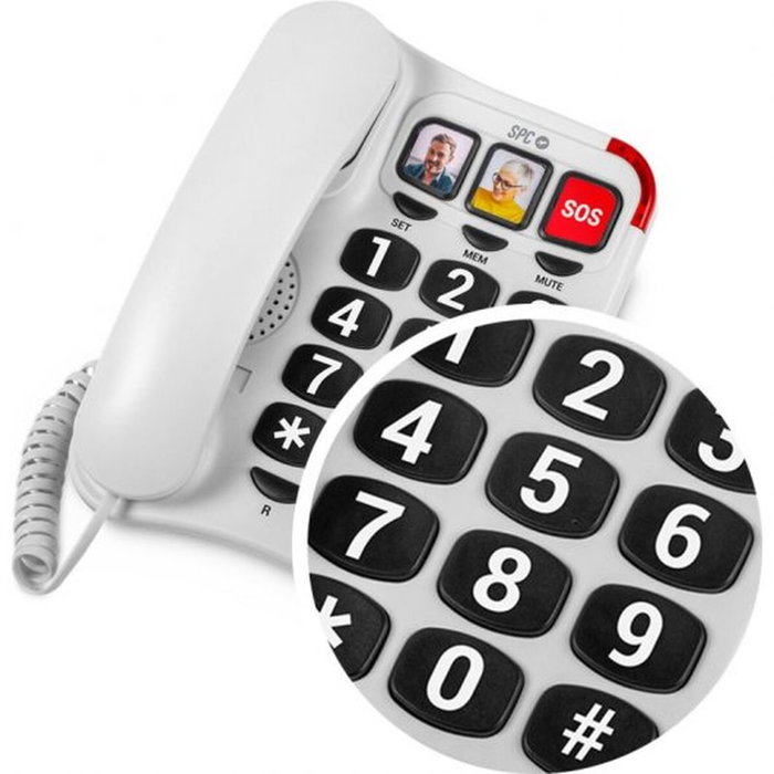SPC 3295B Téléphone fixe Blanc